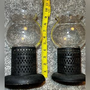 Set of 2 hurricane lamps